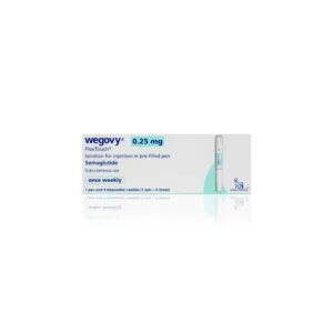 Wegovy increases feelings of fullness after meals, and slows down digestion via activating GLP-1 . Wegovy Flextouch 0.25mg (Semaglutide) Weight Loss Pen