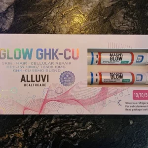 Revitalize your skin with Alluvi Glow GHK-CU, promoting firmer, smoother, radiant-looking skin through advanced peptide technology daily.