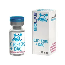 The long-acting GHRH analog CJC-1295 with DAC 10 mg is designed to maintain growth hormone release for days as opposed to minutes. CJC-1295 + DAC 10 mg