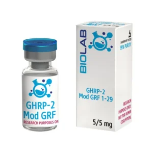 A synergistic peptide combination called GHRP-2 is intended to promote the release of natural growth hormone. GHRP-2 + MOD GRF 1-29 mix 5/5 mg