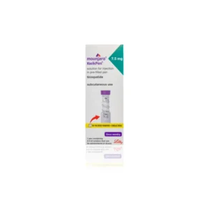 Mounjaro contains tirzepatide, GLP-1 receptor agonist prescribed for specific medical indications. Mounjaro 7.5mg Kwikpen – 4 FREE NEEDLES INCLUDED