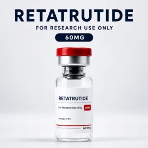 Writing Discover Retatrutide 60mg featuring premium quality, trusted research-grade peptide with comprehensive product information for scientific research.