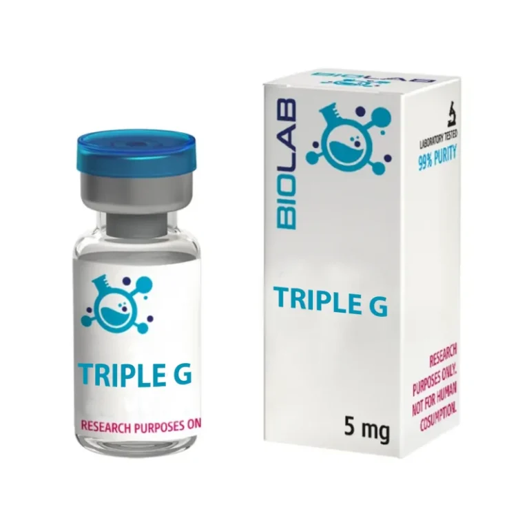 tripleg-5-mg-768x768 GLP-1, GIP, and the glucagon receptor are the three receptors that Triple G, an experimental peptide, interacts with. TripleG 5 mg