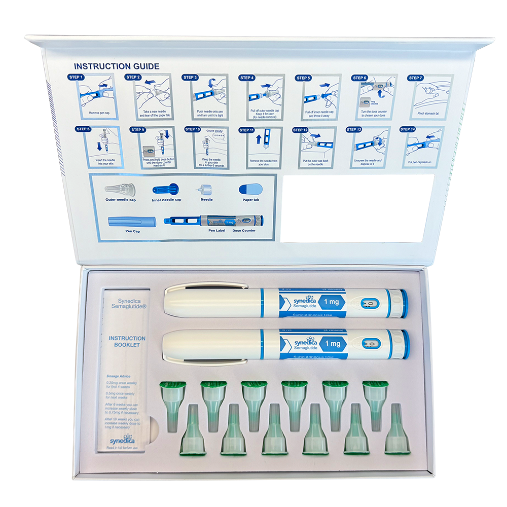 Semaglutide3 Synedica Semaglutide 8mg Injection Pen Kit delivers precise peptide dosing with dependable quality for research applications today.